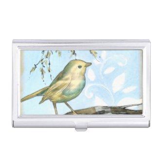 Small Yellow Bird Perched on a Branch Looking up  Case