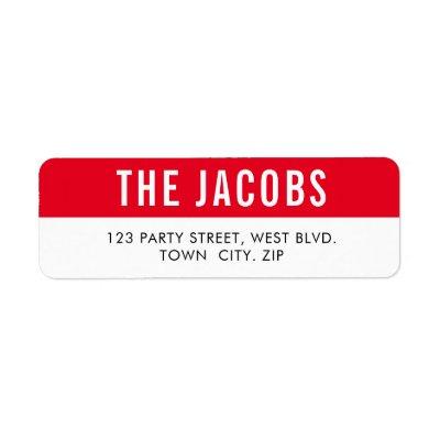 SMART Bold minimal simple type black red Label