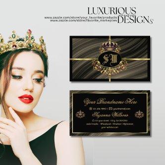 Smart Royal Brown Gold Crown with Monogram Noble
