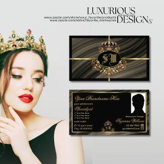 Smart Royal Brown Gold Crown with Monogram Photo