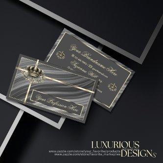 Smart Royal Gray Gold Crown Sumptuous and Luxury