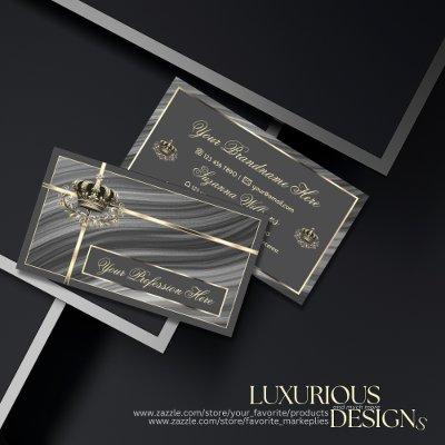 Smart Royal Gray Gold Crown Sumptuous and Luxury
