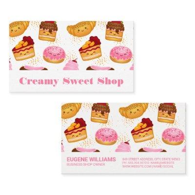 Smiling Cute Pastries and Sweets