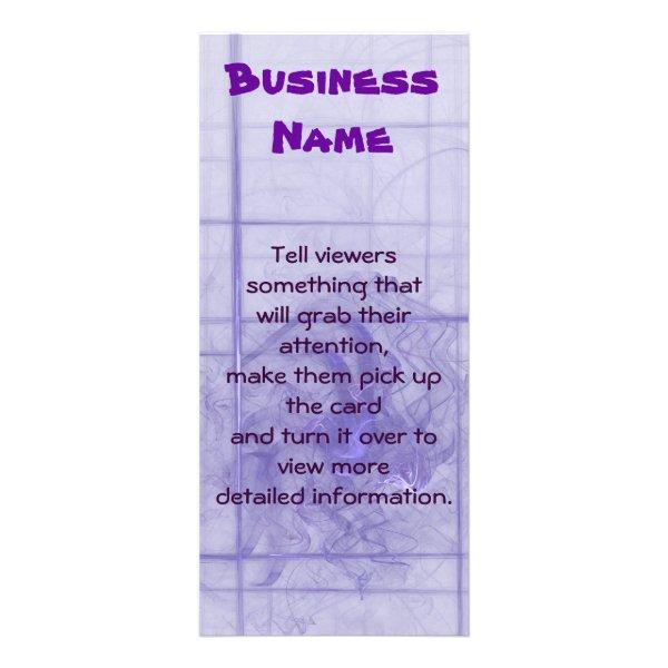 Smoke Over Violet Personalized Business Rack Card