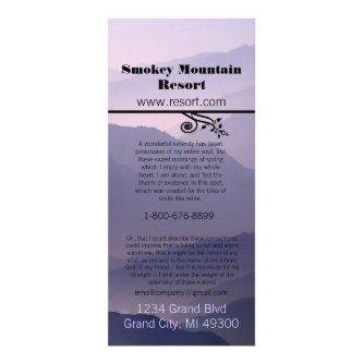 Smokey Mountian Resort Rack Card