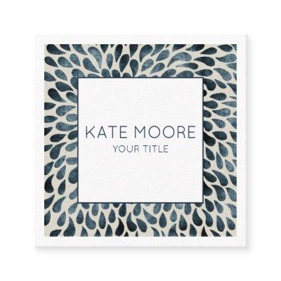 Smoky Blue Tie dye Teardrop Pattern Professional Square
