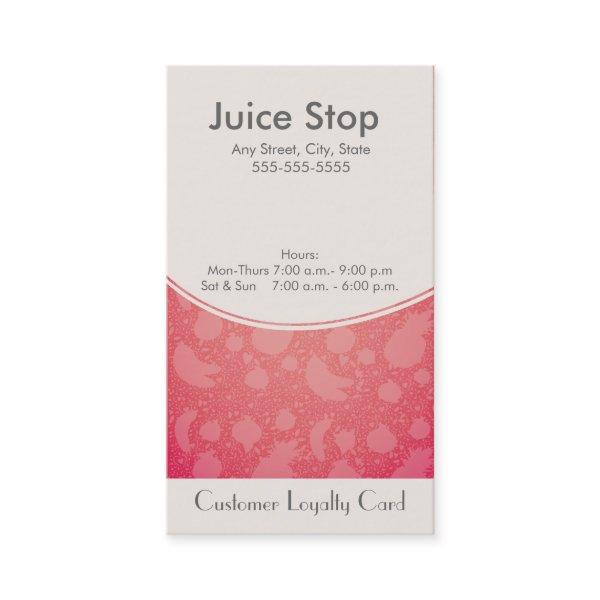 Smoothie & Juice Bar  Loyalty Card