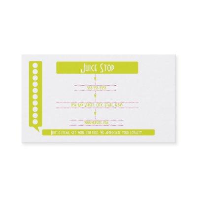 Smoothie & Juice Bar  Loyalty Card