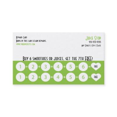 Smoothie & Juice Bar  Loyalty Card