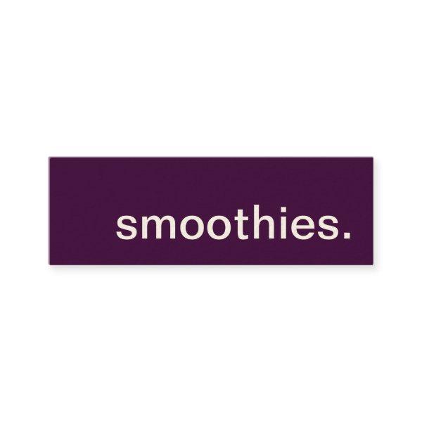 smoothies. loyalty punch card