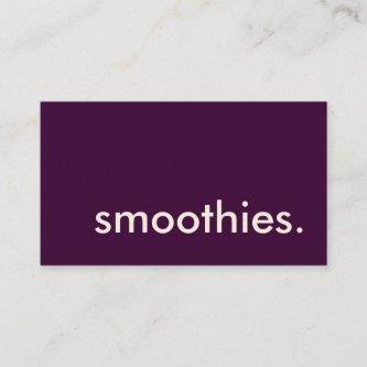 smoothies. loyalty punch card