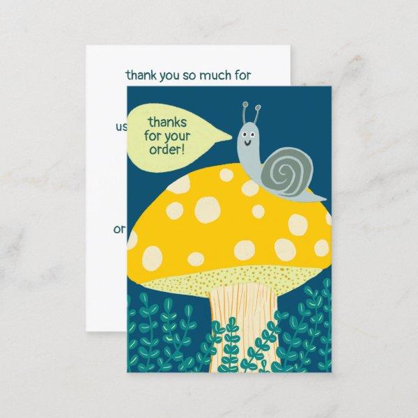 Snail Magical Mushroom CUSTOM Order Thanks QR