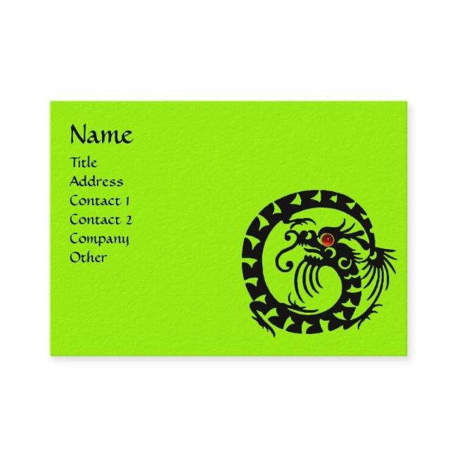 SNAKE DRAGON RUBY black and white red green