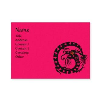 SNAKE DRAGON  RUBY black and white red pink