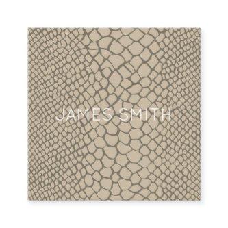 Snakeskin Taupe Animal Print Designer Office Square