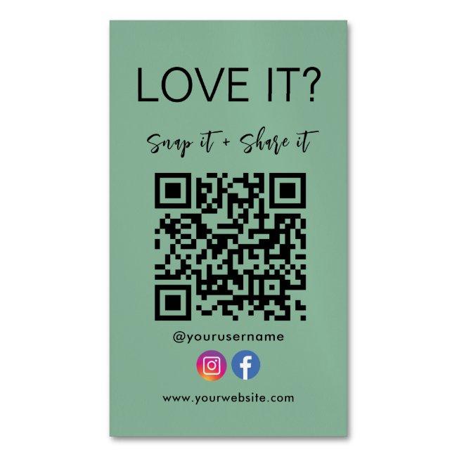 Snap And Share Qr Code Facebook Instagram Magnet