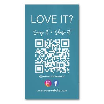 Snap And Share Qr Code Facebook Instagram  Magnet