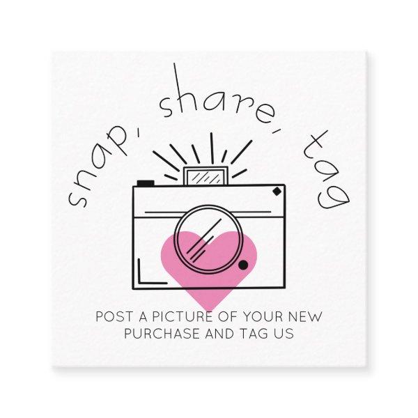 Snap Share Tag Heart Camera Social Media Business