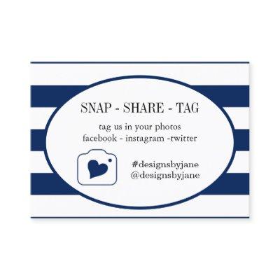 Snap Share Tag Small Business Order Insert Card