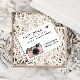 Snap Share Tag Small Business Order Insert Card