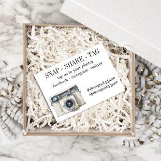 Snap Share Tag Small Business Order Insert Card