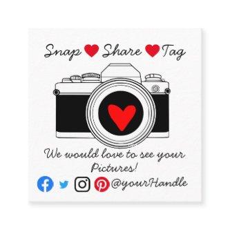 snap share tag social media business order thanks