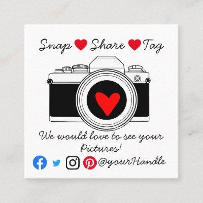 snap share tag social media business order thanks