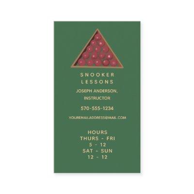 Snooker Lessons  with Hours