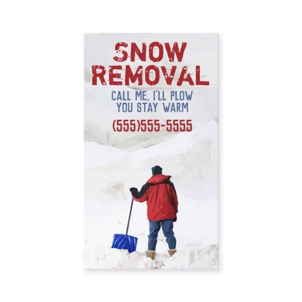 Snow Plow Advertising.Snow Removal Business Referral Card