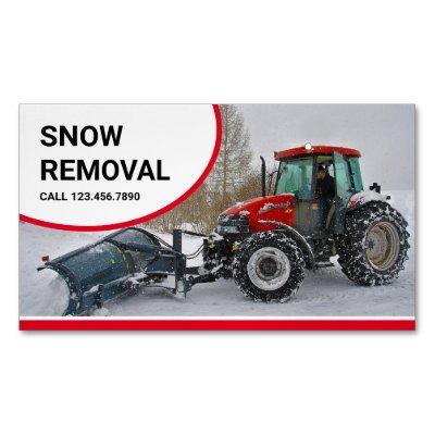 Snow Plow Tractor Snow Removal Service  Magnet