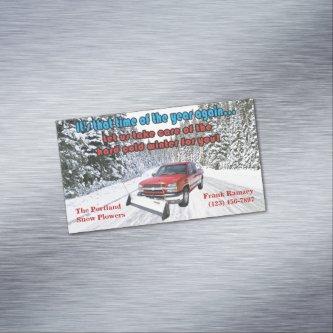 Snow Plowing  Magnet