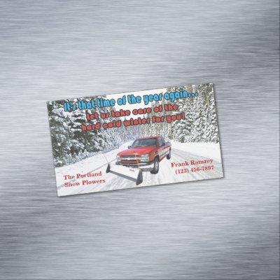 Snow Plowing  Magnet