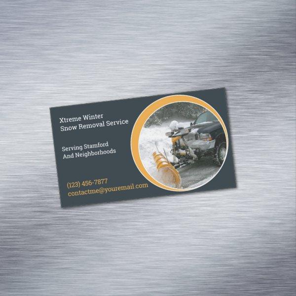 Snow Plowing  Magnet