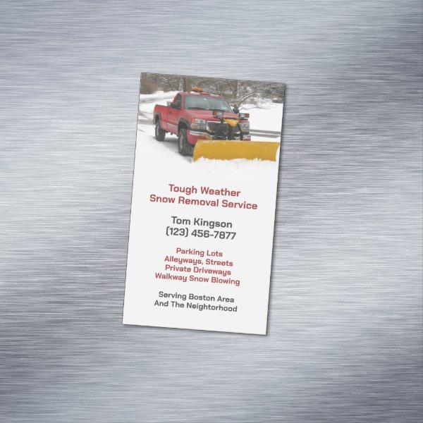 Snow Plowing  Magnet
