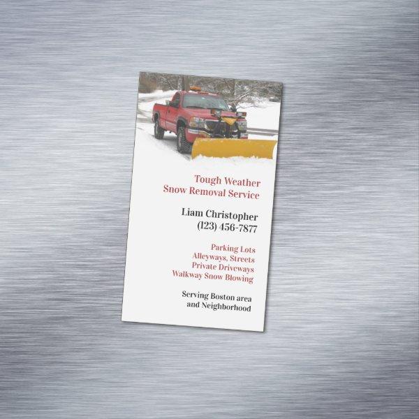 Snow Plowing  Magnet