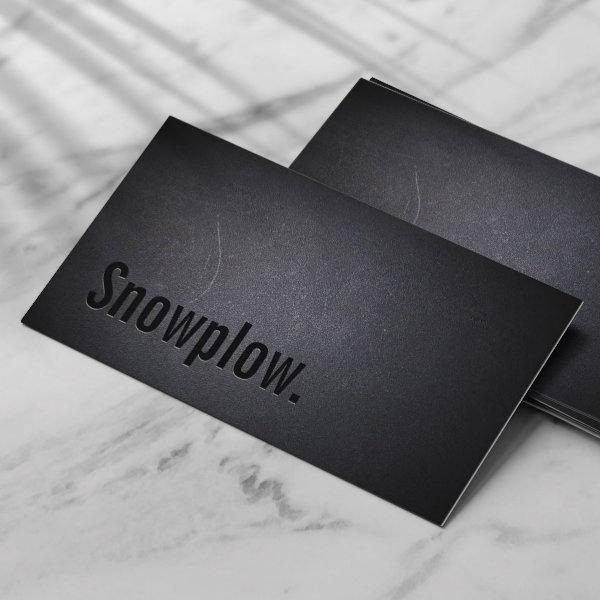 Snow Plowing Professional Black Minimalist