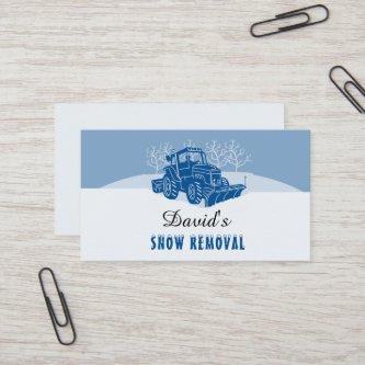 Snow Plowing  Removal Winter Plow Blue & White