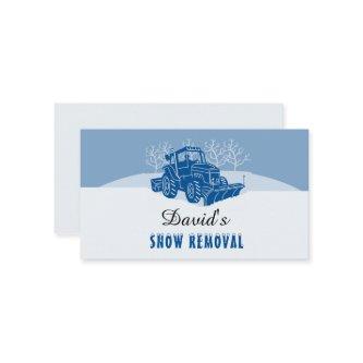 Snow Plowing  Removal Winter Plow Blue & White