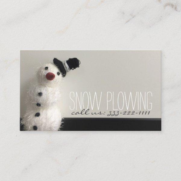 Snow Plowing Service Snowman Photo