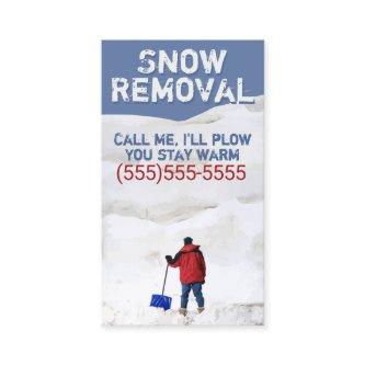 Snow Plowing.Snow Removal Business.Customizable Referral Card