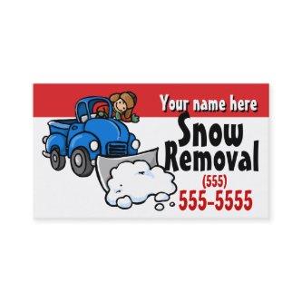 Snow Plowing.Snow Removal Promotional card