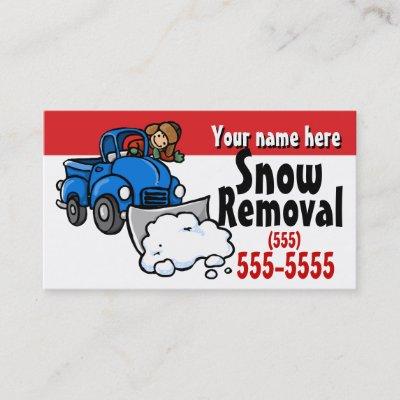 Snow Plowing.Snow Removal Promotional card
