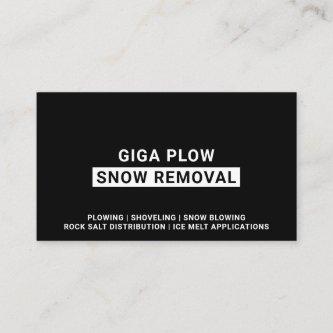 Snow Removal Bold Typography Black