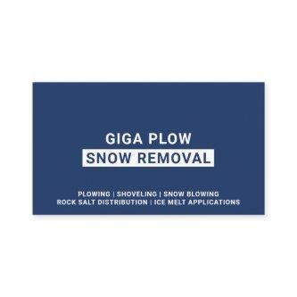 Snow Removal Bold Typography Navy
