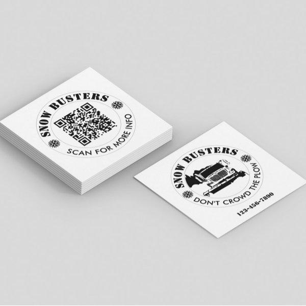 Snow Removal Business Add Your Logo Custom Square