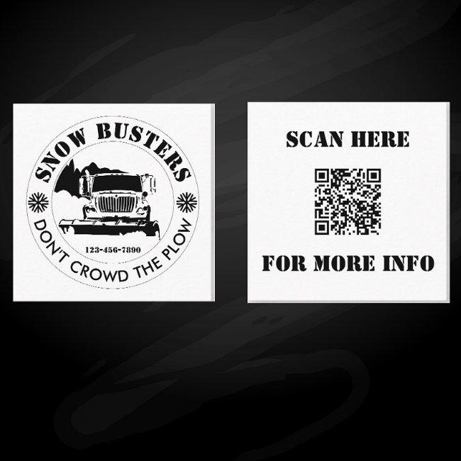Snow Removal Business Add Your Logo Custom Square