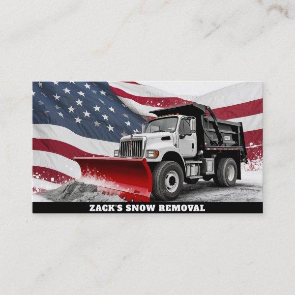 *~* Snow Removal Distressed Truck AP74  US Flag