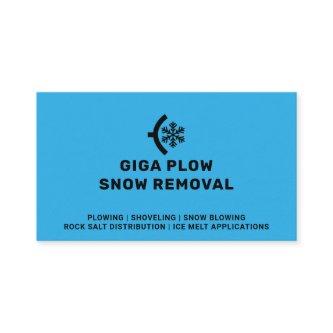 Snow Removal Plow And Snowflake Graphic