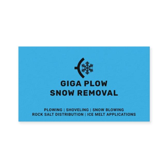 Snow Removal Plow And Snowflake Graphic