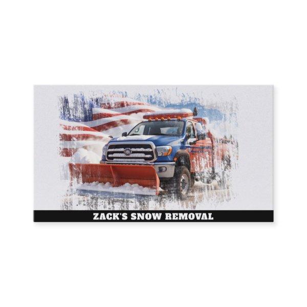 *~* Snow Removal  Plow Truck AP74 Flag Patriotic